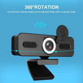Webcam 200w HD Computer Camera Microphone PC Web Camera, Full Widescreen Laptop USB Webcams, Mac Desktop Notebook Webcam